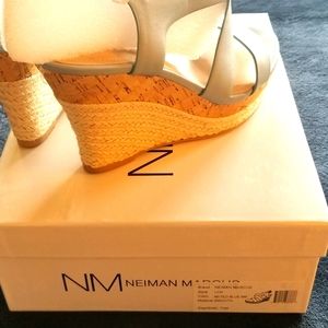 Brand new Neiman Marcus 7.5 wedge shoes
